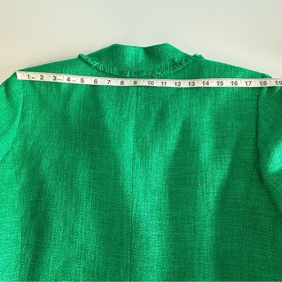Lafayette 148 Shamrock Tweet Blazer Women Plus Size 14 Preppy Career Formal - Picture 13 of 14